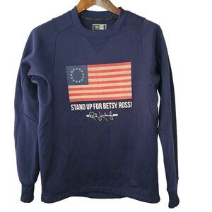 Rush Limbaugh Betsy Ross '02 New Era Sweatshirt Womens S Blue Crew Neck